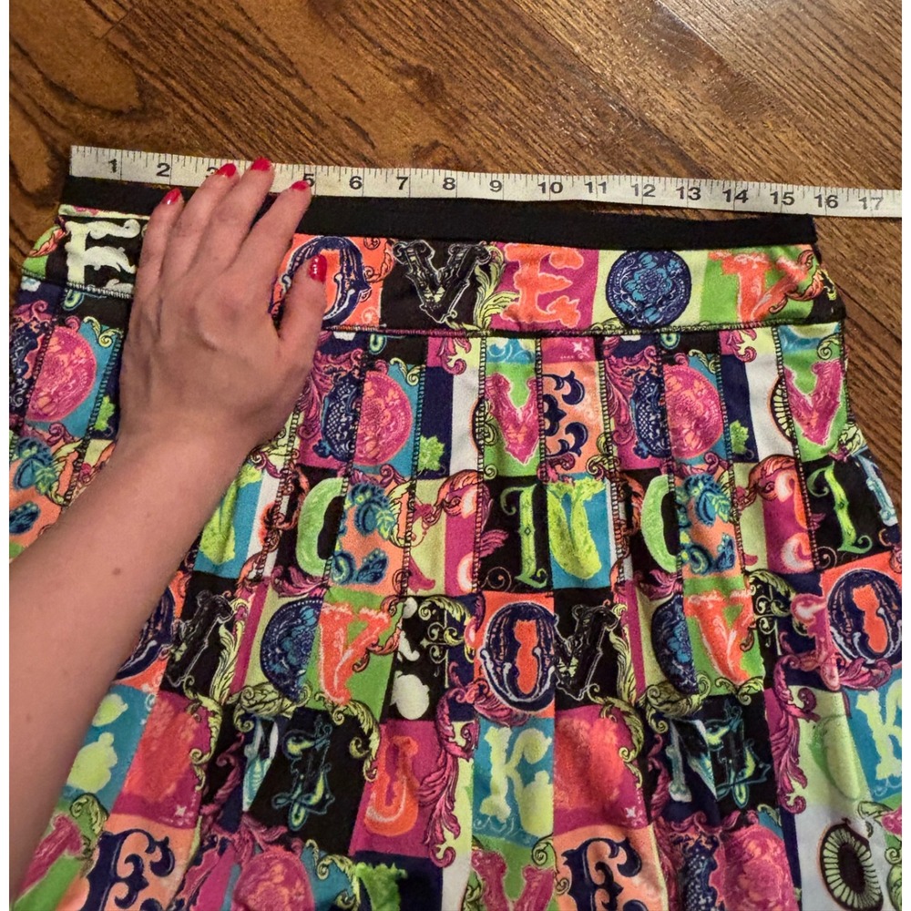 NEW Lucky in Love | All Over‎ Letter Print Skort + Micro Incline Tank Sz L - Picture 9 of 14